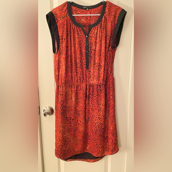 Chaus red/orange leopard dress, size M. - Picture 1 of 6